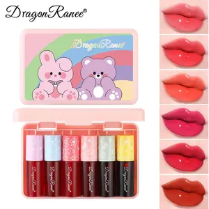 6-Piece Strawberry Color Lip Gloss Set with Moisturizing Natural Finish Multi-Use Lip and Cheek Balm Non-Stick Design Lightweight Formula Bright Lip Makeup Perfect for Daily Wear and Special Occasions