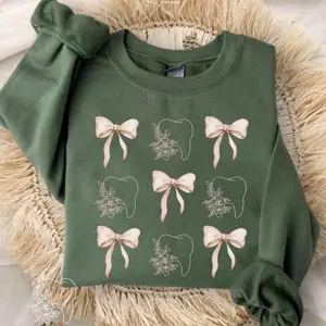 Coquette Dental T-Shirt / Sweatshirt , Dental Hygienist Shirt, Dentist Office Tshirt, Teeth Shirt, Dental Assistant Teeth Shirt Cotton