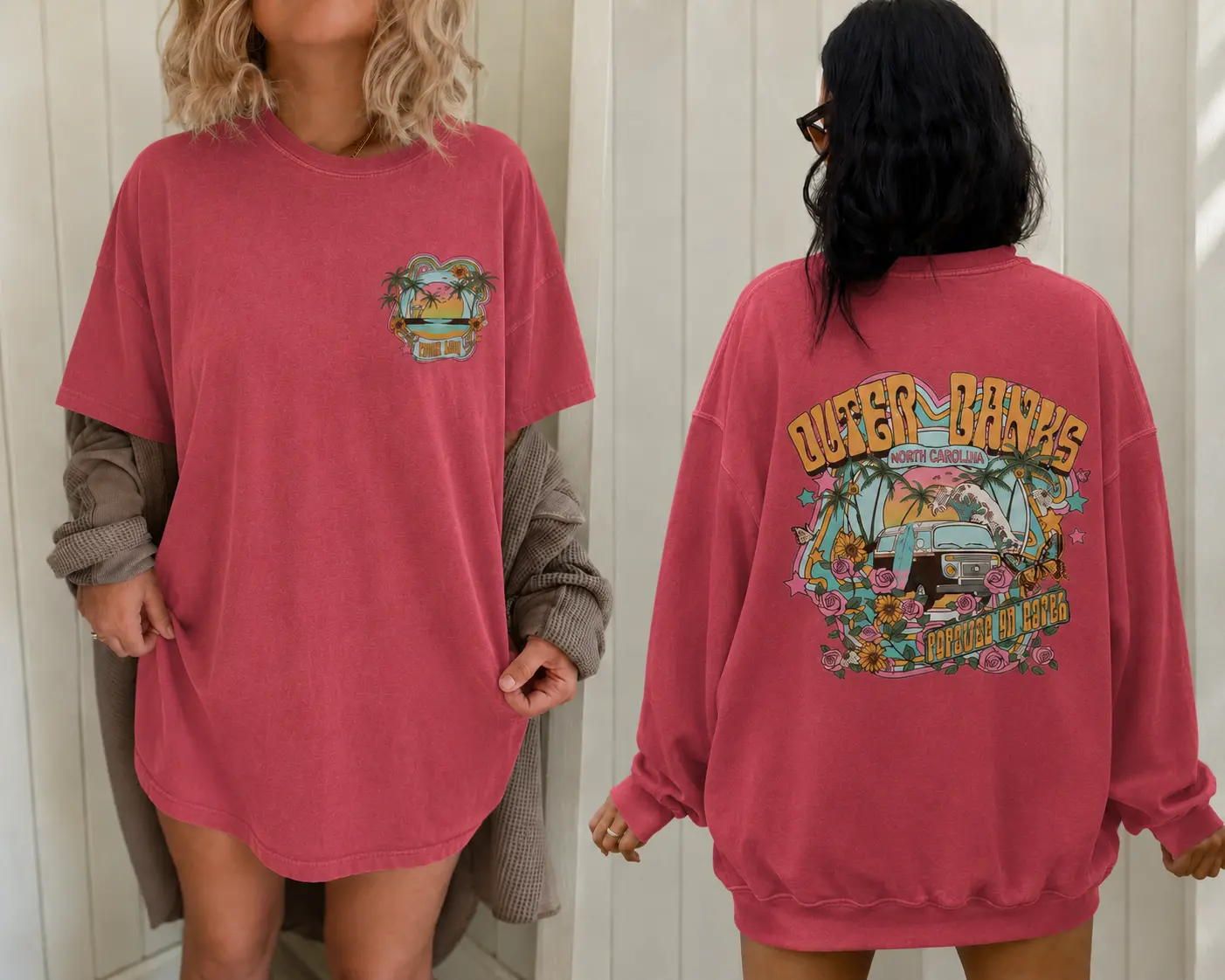 Comfort Colors Outer Banks Shirt, North Carolina Shirt, Beach Shirt, Side Shirt, Beach Shirt, Gift for Her, Gift for Him, Adventure Awaits, Holiday Shirt Volente boutique