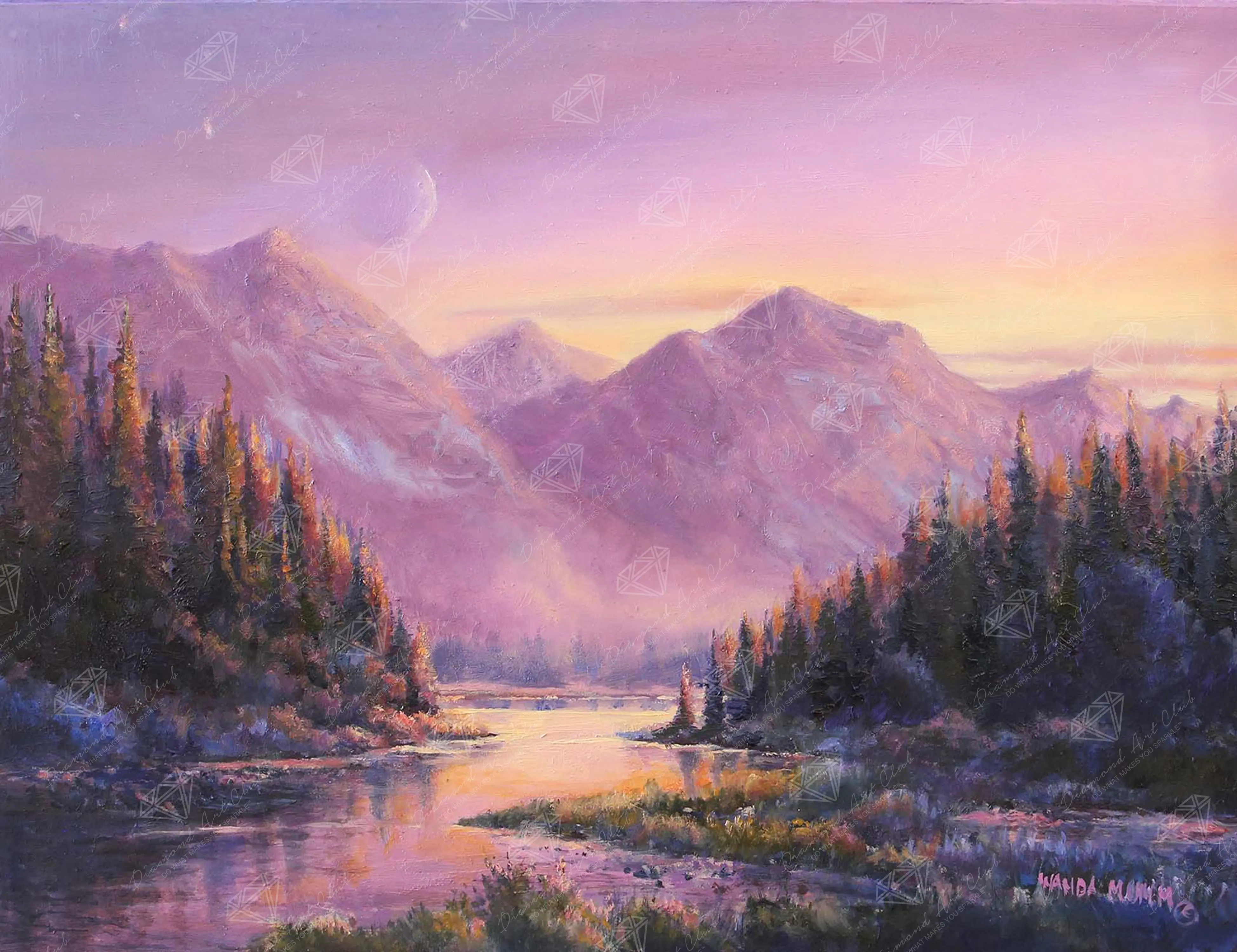 Diamond Art Club® Purple Mountain Majesty Diamond Painting Kit