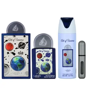 Lattafa Art Of Universe For Unisex 3 Piece Bundle Set (3.4 Ounce, Eau de Parfum Spray + 0.65 Ounce, Eau de Parfum Spray + 6.67 Ounce, Deodoarnt Spray)