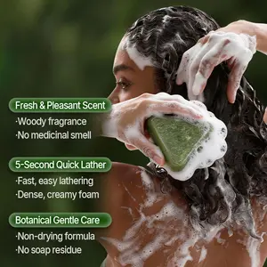 Icesèa Botanical Cypress & Osmanthus Shampoo Bar for Oily Scalps Usman Grass Revitalization Oil-Control Scalp Balancing 120g Sulfate-Free Natural Conditioner Haircare Cleansing Cleanser