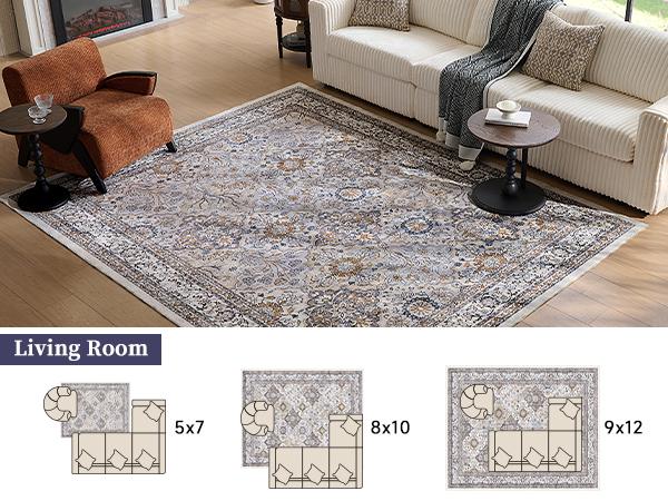 VIPfree Retro Bohemian Area Rugs 2*3FT, Non-Slip Foldable Washable Rugs for Living Room, Entryway, Bedroom, Kitchen and Corridor, Non Shedding VIPfree Retro Bohemian Area Rugs 2*3FT, Non-Slip Foldable Washable Rugs for Living Room, Entryway, Bedroom, Kitchen and Corridor, Non Shedding