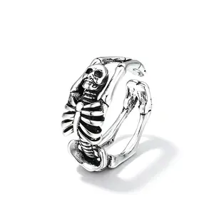 Retro Skull Ring, exquisite detailed patterns, thick solid metal texture, edgy and stylish for everyday wear
