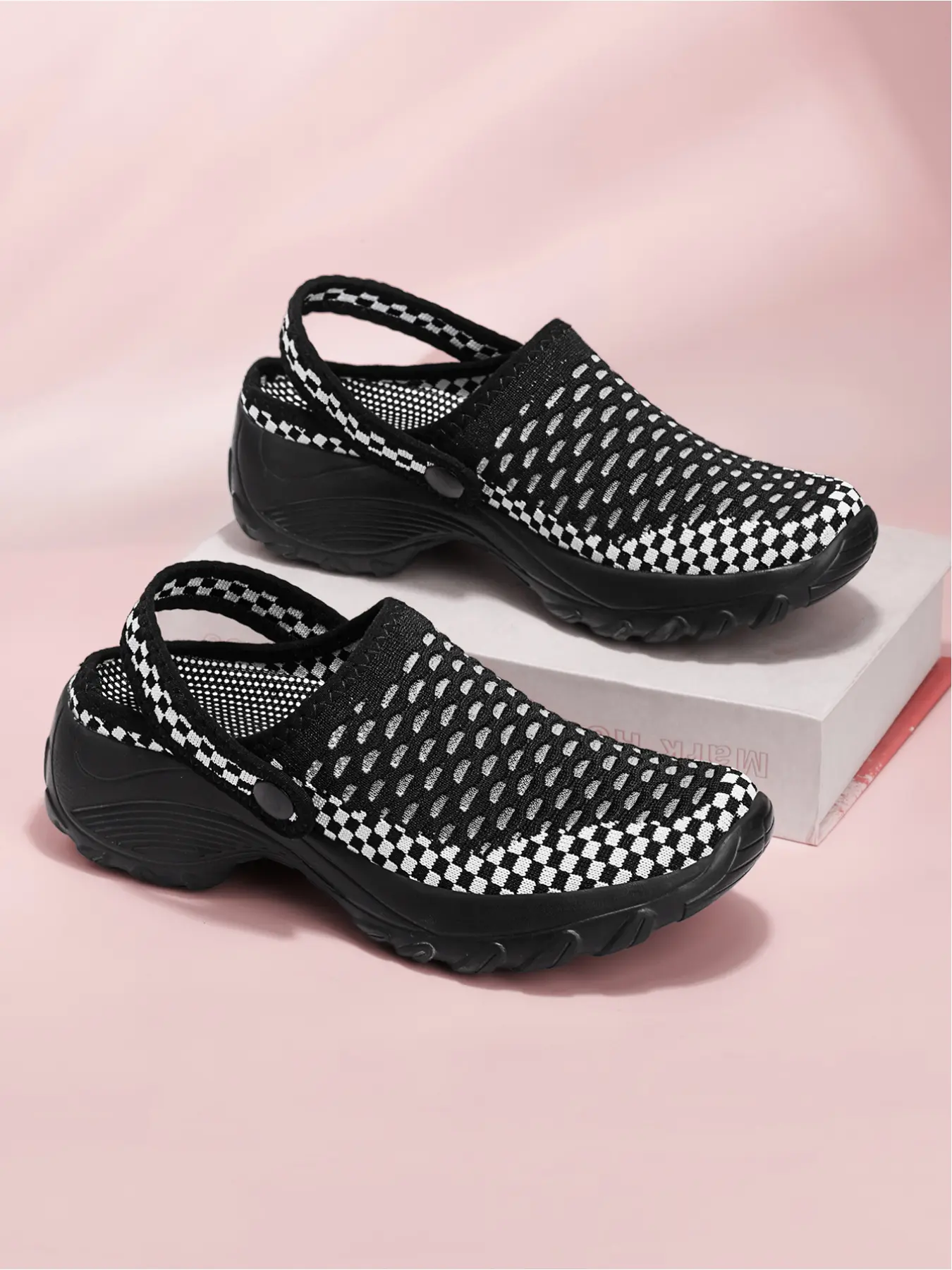 Women's Fashion Walking Sneakers - Breathable Round Toe Slip-On Cushioned Shoes | Casual Fly-Knit Comfort Footwear