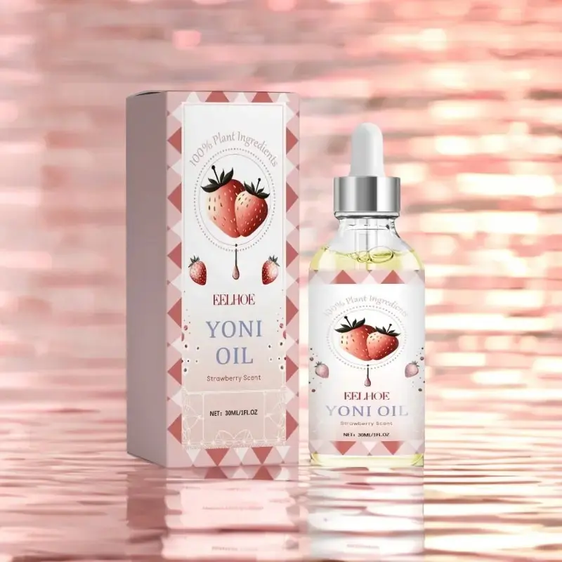 Natural Feminine Intimate Care Oil - 30ml Moisturizer, Strawberry-Scented Daily Wash for Sensitive Skin, Gentle Cleansing, Itching & Odor Relief, Tightening