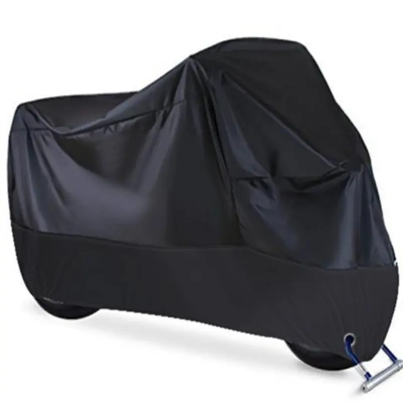 Outdoor motorcycle cover 210D all-black Oxford fabric, sun-proof, dust-proof, waterproof, full vehicle cover