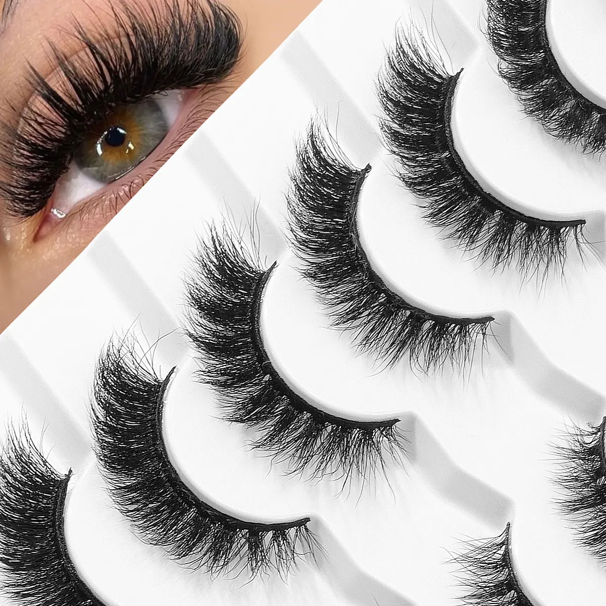 MAGEFY 7 Pairs Of Natural Full False Eyelashes,Thick Curling Eyelashes For Party Use Manga Eyelashes, Travel Essentials#DealsForYouDays#SummerWins