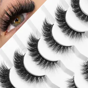MAGEFY 7 Pairs Of Natural Full False Eyelashes,Thick Curling Eyelashes For Party Use Manga Eyelashes, Travel Essentials