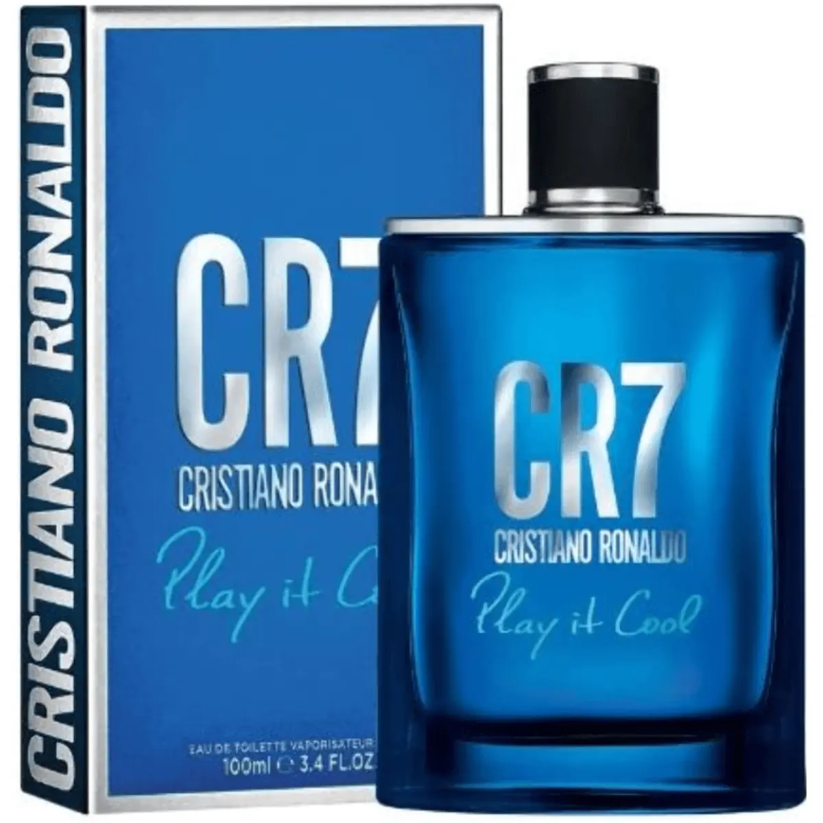 Cristiano Ronaldo CR7 Play It Cool Men's Eau de Toilette (EDT) Cologne, 3.4 fl oz, Modern Fragrant Multi-Scent Perfume-Inspired Aromatic-Citrusy Musky Fragrance with Cardamom Notes, Fresh Scent, Boxed New in Box, Modern Men's Fragrance, Boxed Men's Fragra