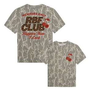 RBF CLUB Happier Than I Look Camo Bottomland Shirt, Mossy Oak Bottomland RBF CLUB Camouflage Tshirt