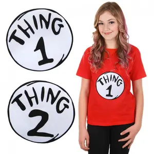 212 MAIN Official Dr. Seuss Thing 1 & Thing 2 Iron-On Patch Set (2 Patches, 7in Polyester) - Festive & Party Accessory with Festive Look, Seuss Theme, Two Patches