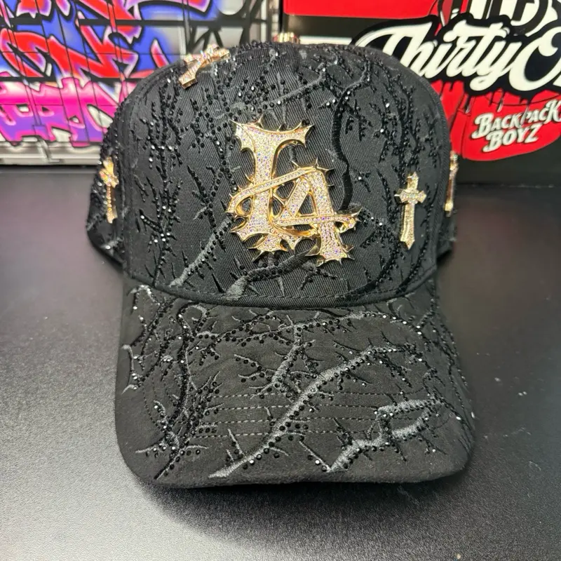 LA Hat SnapBack With Rhinestones