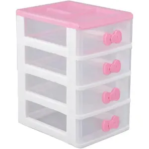 1 Pcs 4 Layers Desktop Storage Box 6.89×5.31×8.86 Inch Mini Drawer Organizer Cosmetics Organizer Decoration Beauty & Personal Care