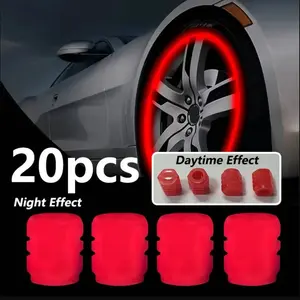 20Pcs New luminous valve cap for automobiles, motorcycle electric vehicles, vacuum tire valves, luminous valve covers