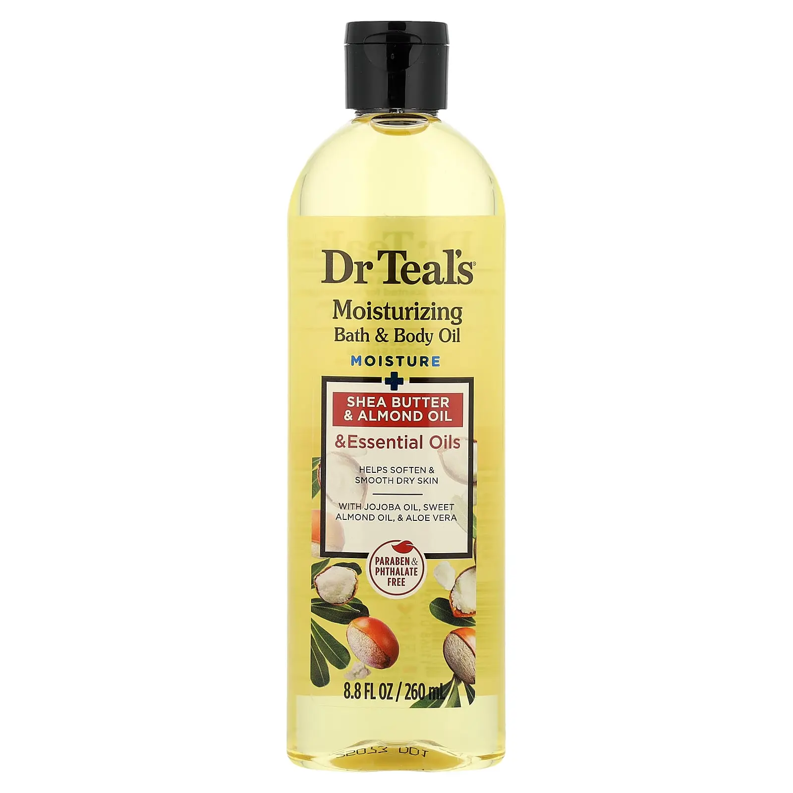 Dr. Teal's Moisturizing Bath & Body Oil, Shea Butter & Almond Oil , 8.8 fl oz (260 ml)