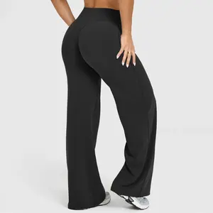 JGS1996 Women's High Waisted Straight Leg Yoga Pants - Casual Loose Outfit Lounge Pants Soft Stretchy Seamless Leggings Comfortable Flattering Activewear for Workout Gym Daily Wear