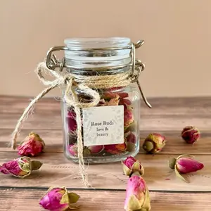 Rose Bud Herbal Sprinkle, Apothecary Jar, Dried Rose Buds