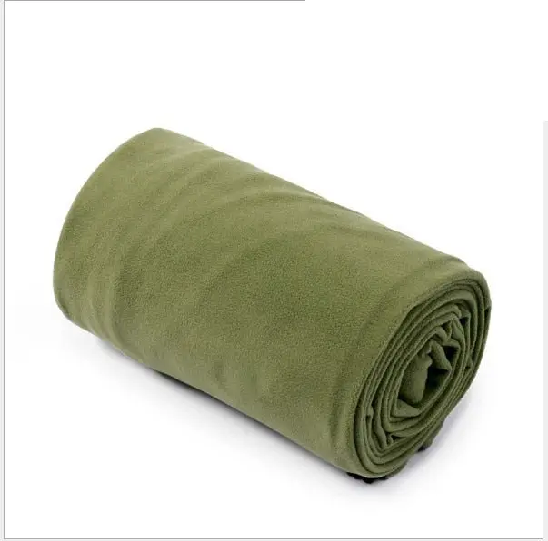 Lightweight Polar Fleece Camping Sleeping Bag - Soft Cozy Portable Winter Sleeping Bag for Camping 180x80cm Olive Green