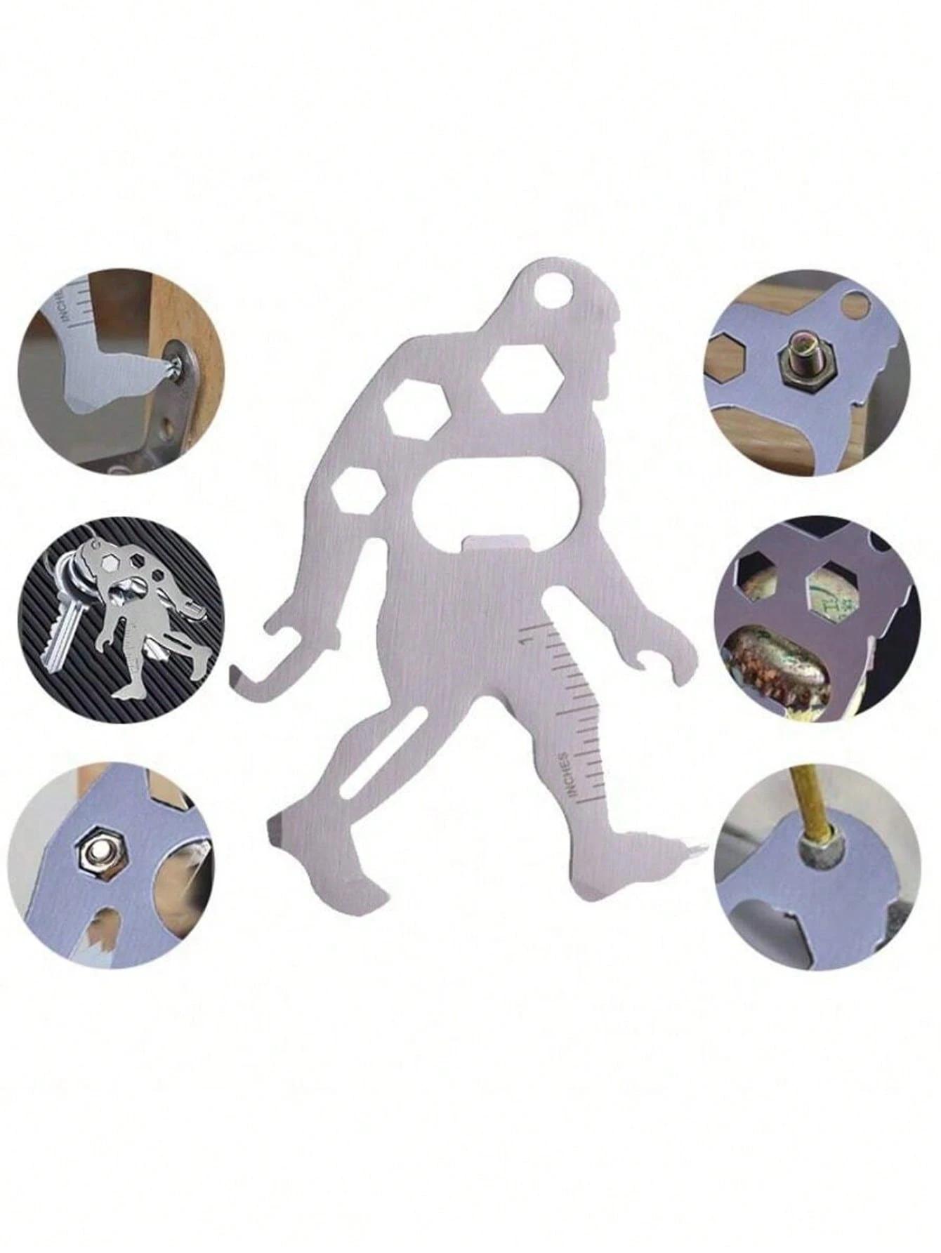 Funny Men Gift Ideas for Him - Unique Easter Basket Stuffers Small EDC Pocket Tool for Dad Boyfriend Husband Boys, Unique Birthday Fathers Day Valentines Gifts, Cool Stocking Stuffer Just Because Gift 1PC Ape Man Bigfoot Multi-Function Tool Card