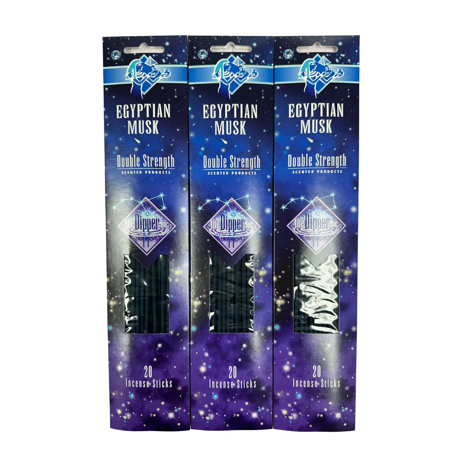 The Dipper Double Strength 11 inch Incense Sticks, Egyptian Musk, 3 Packs