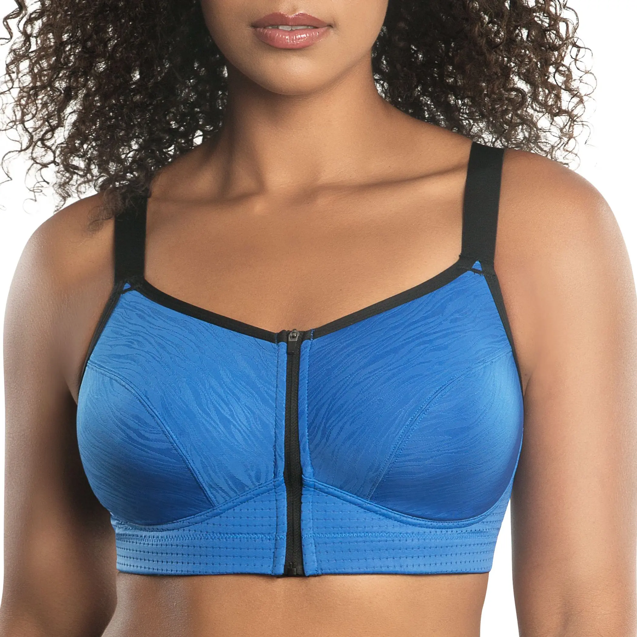PARFAIT Wave P6052 Women's Wire-Free Sports Bra with Front Closure, Moisture-Wicking Fabric, Lightly Padded Inner Slings & Wide Cushioned Straps