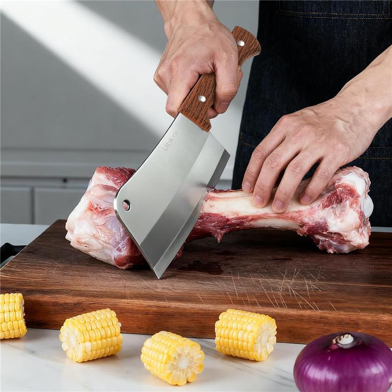 7 Inch Meat Cleaver Knife Professional Butcher Knife, Heavy Duty Bone Chopper