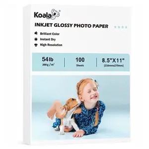 Koala Glossy Inkjet Photo Paper – For DIY Cake Toppers & Party Favors, 54lb (200gsm)