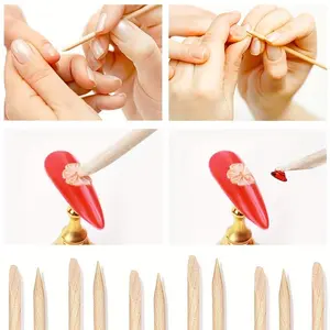 Sticks for Nails - Cuticle Pusher and Remover for Manicure and Pedicure - Easy to Use and Gentle on Nails