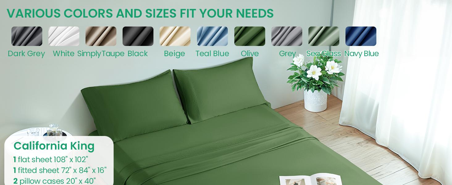 Pure Bamboo Viscose Sheet 4/6Pcs Set With Elastic Straps Non Slip Deep Pocket 6-18 Inch Secure Fit Cooling Breathable Silky Soft Hotel Style Bedding Pure Bamboo Viscose Sheet 4/6Pcs Set With Elastic Straps Non Slip Deep Pocket 6-18 Inch Secure Fit Cooling Breathable Silky Soft Hotel Style Bedding