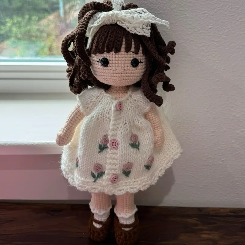 Cute handmade crochet doll, adorable gift for friends, gift for her, holiday gift , handmadegifts