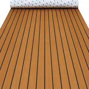 Boat Flooring EVA Foam Boat Decking Faux Teak Marine Flooring Boat Sea Deck Flooring for Yacht, Motorboat, RV, Kayak and Swimming Pool Outdoorfun Easy Customized Cutting