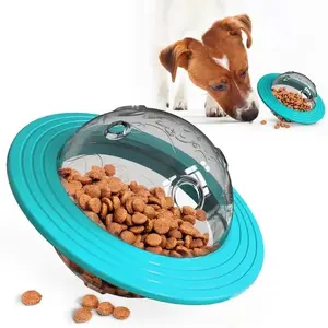 Interactive Ufo Design Dog Ball Toy, Food Dispenser Slow Feeder, Enrichment Puzzle Ball, Smart Pet Toy for Dogs, Iq Training Game