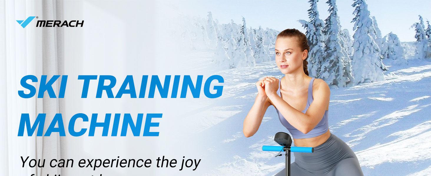 MERACH 2-in-1 Ski Trainer Machine, Leg Exercise Machine, Low-Impact Plyometric Training, Indoor Cardio Workout Equipment for Home Gym, OutdoorFun Vertical Stepper Smart Folding Treadmill, Thigh Trainer SpringStatements