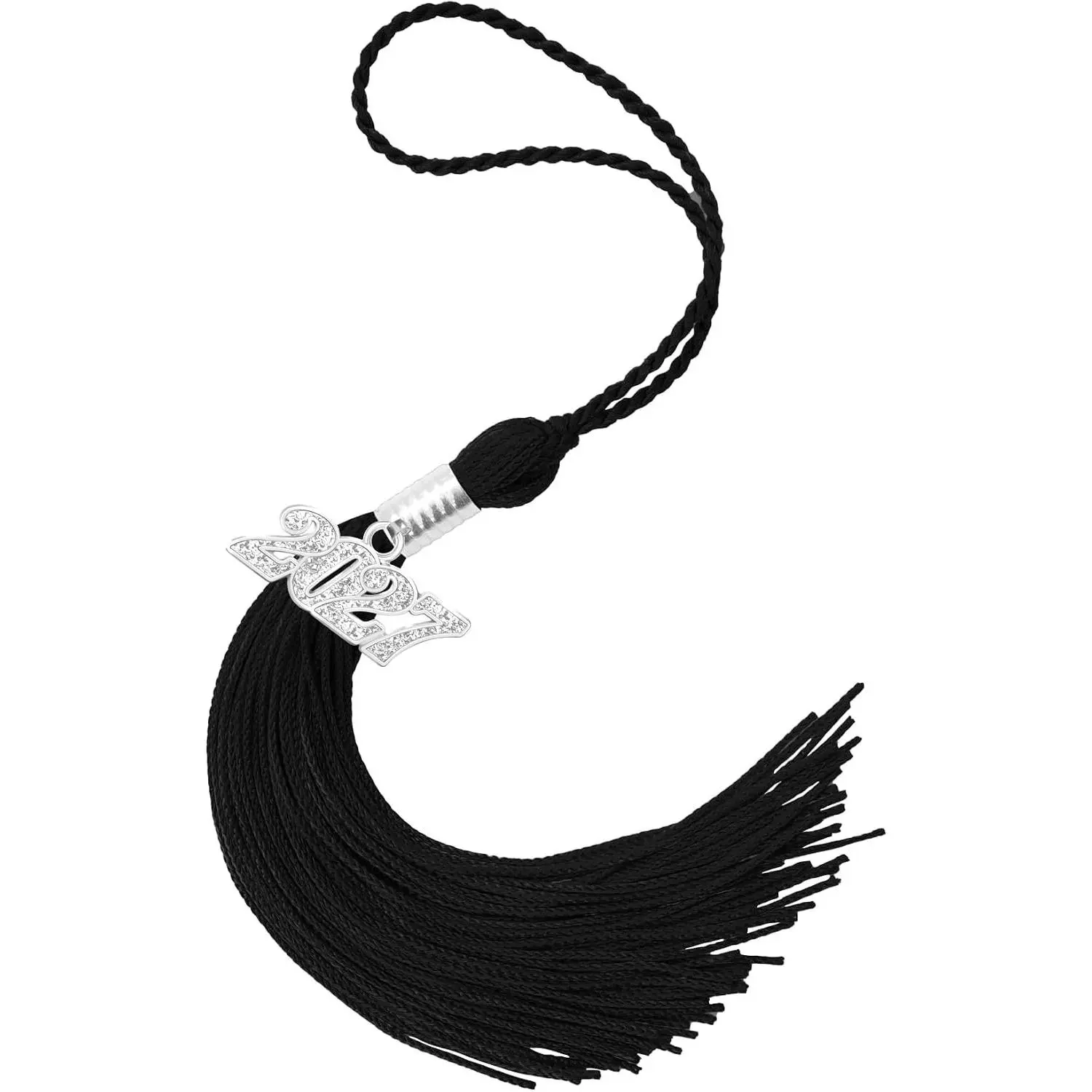 2027 Tassel Graduation, Black Graduation Tassel, Graduations Cap Tassels, 2027 Tassels with 2027 Year Silver Charms for Grad Hat Cap Accessories Graduations Decorations for Graduate Hat Ceremonies
