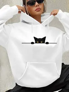 Casual Pattern Printed Long Sleeved Hoodie