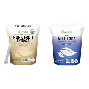 Durelife Organic 100% Pure Monk Fruit sweetener 10 OZ and Durelife Allulose sweetener, 1 lb