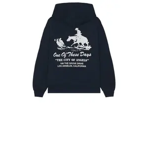 ONE OF THESE DAYS x FWRD City Of Angels Hoodie in Washed Navy Unisex