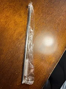 COLORED & CLEAR PLASTIC STRAWS & METAL STRAWS W/ CLEANING BRUSH for TUMBLERS