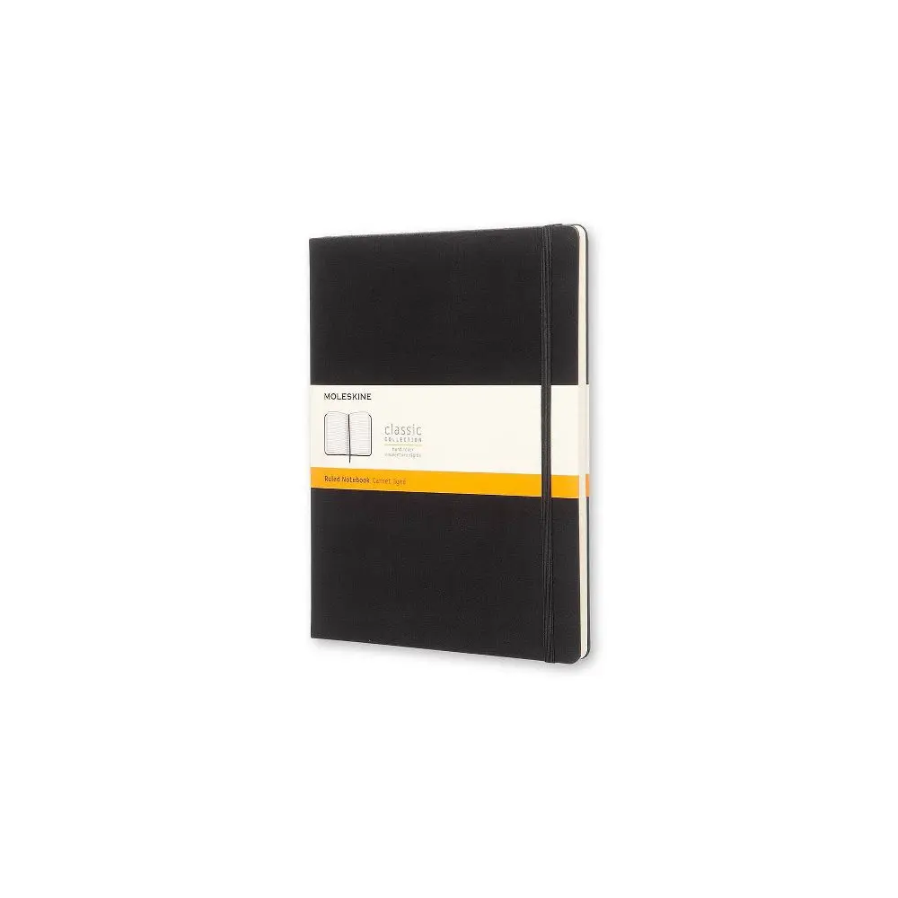 Moleskine Lined Hardcover Notebook XL 7.5"x9.5" Black