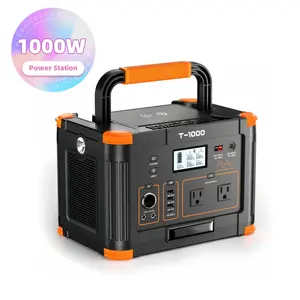 GNC Portable Power Station 1000W, 999Wh Solar Powered Generator with 110V AC Outlet, PD 60W Fast Charging Backup Lithium Battery Pack Power Supply for Outdoor Home Camping Travel Emergency RV Van