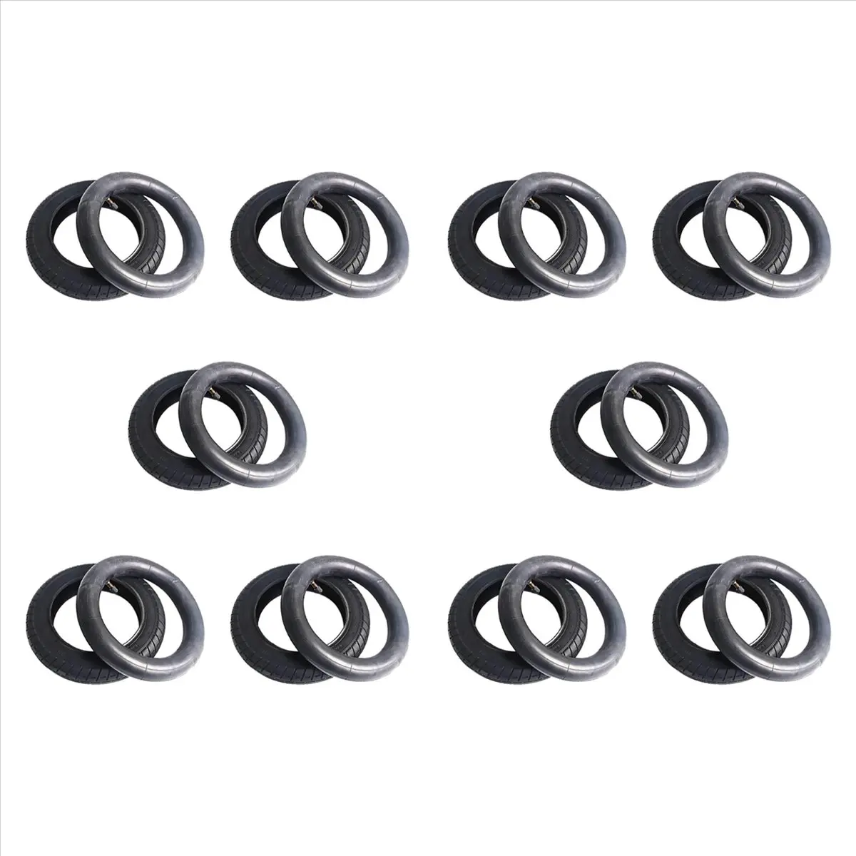 10-Set 10-Inch Pneumatic Electric Scooter Wheels & Tires (10X2-6.1) for Xiaomi M365/M365 Pro, Easy to Use and Replace, Scratch-Resistant, Ultra Tear-Resistant for Snowy & Rainy Days, Pneumatic Tire