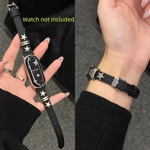 Leather Loop For Xiaomi Band 9 Watch Band for Xiaomi Band 8 New Design Band for Xiaomi Smart Band 10 NFC Band Accessories Smart Watch Strap Smartwatch Strap