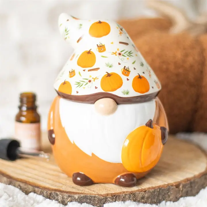 Pumpkin Gnome Tealight Wax Warmer - High Quality Wax Warmers for Wax Melts, Compatible with illuminatedbymia Gel Wax Melts, Decorative Wax Warmers for Wax Melts
