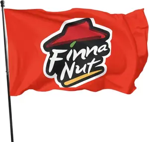 $7 Finna Nut Pizza Flag 3x5 Feet Banner Funny Man Cave Wall Meme Flags for Room Decor Humorous Colorful Ornaments