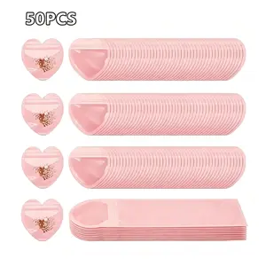 50 pcs Heart Jewelry Bags, Elegant Jewelry Storage Box with Heart Cutout Design, Ideal Gift Packaging for Weddings, Birthdays, Valentine's Day, Christmas