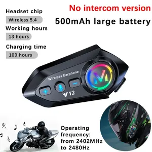 Wireless Motorcycle Helmet Headset, Noise-Canceling Smart Voice, Fm Radio, Ambient Light, Ai Assistant, Hands-Free Music/calls, Universal Fit