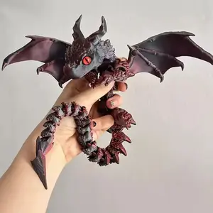 3D Printed Winged Dragon Figurine, 1 Count Art Deco Resin Dragon Sculpture, Tabletop Animal Theme Decor, Multipurpose Art Craft Ornament for Desktop Display & Room Decor, Desktop Statue, Decorative Sculptures, Home Decor Sculptures