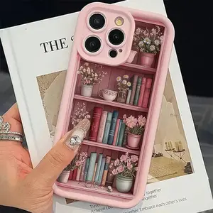 This book-themed pink fashion soft TPU phone case features a cute and stylish design and is compatible with iPhone 11/12/13/14/15/16/17/16E/X/XS/XSMAX and other models.It's the perfect Christmas gift for friends, family, or yourself.