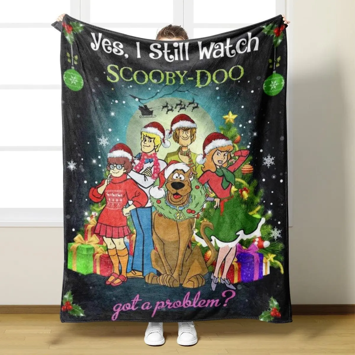Retro Detective Pup Crew & Vintage Ghost Vehicle Spooky Manor Halloween Graphic Flannel Throw Blanket, Soft All-Season Warm Cover for bedroom, sofa & outdoor picnic, warm household textile as premium Christmas & seasonal gifts for families and young users